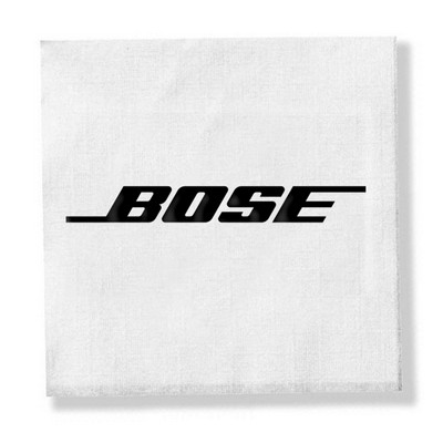 Foil Stamped 1-Ply White Beverage Napkin, Linen Embossed, FSC Certified