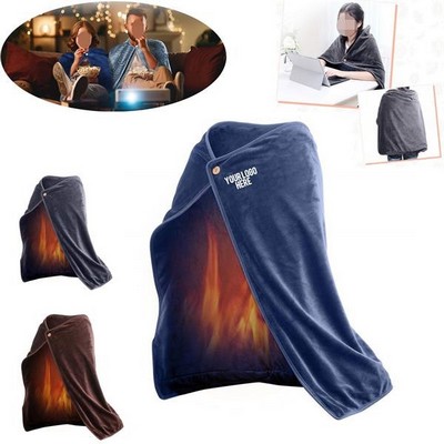 Electric Heated Flannel Throw Blanket