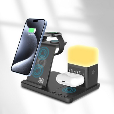 Clock Wireless Charger With Light