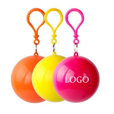 Disposable Raincoat Ponchos W/ Ball Storage Case