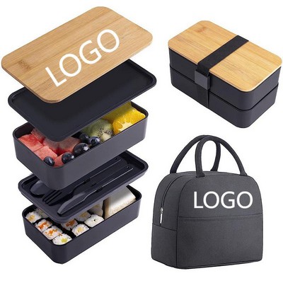 Custom Logo Bento Box & Tote Bag Set