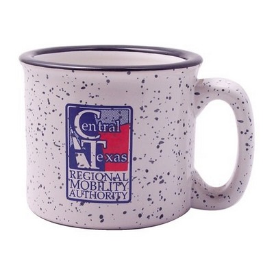 15 Oz. White Speckled Santa Fe Campfire Mug