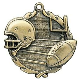 Medal, "Football" Wreath - 2 1/2" Dia.