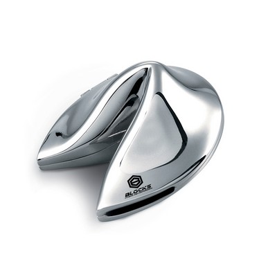 Silver Fortune Cookie Paperweight