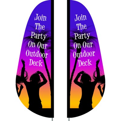 3' x 10' Custom Double Sided Feather Flag