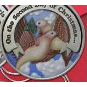 Twelve Days of Christmas 3D Gallery Print Full Size Ornament (Day 2 - Two Turtle Doves)