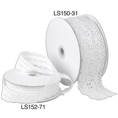 White Floral Crochet Lace Trim Ribbon