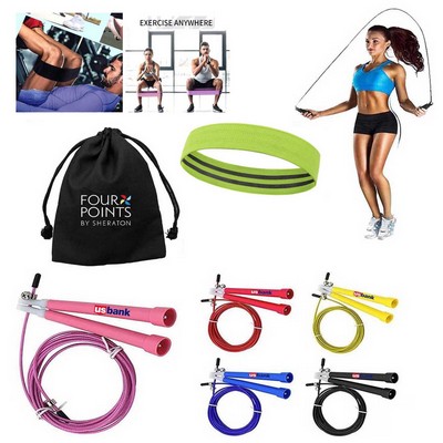 Promotek iBank® Booty Exercise Band + Jump Rope (Green)