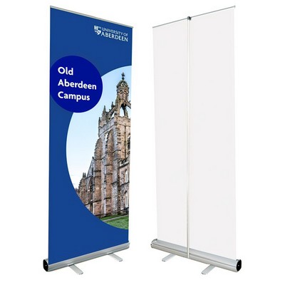 Roll Retractable Banner Stand w/Graphic 33.5" x 80"