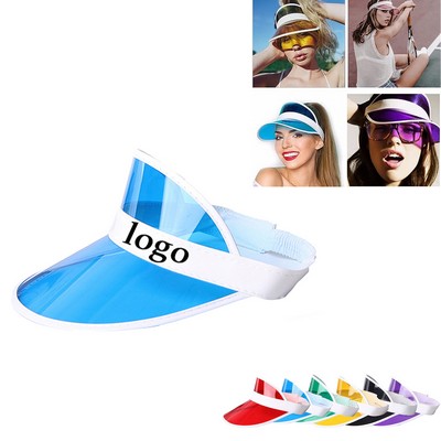 Unisex Plastic Sun Visors Empty Hats