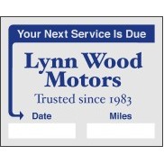 Stock Roll Static Stick Decals w/Date and Mileage (2 1/2"x 2")