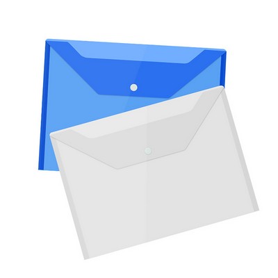 Custom Transparent A4 Document Bag with Snap Button