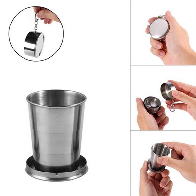 Collapsible Stainless Steel Trave Cup 140ml