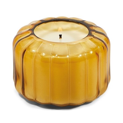 Ripple 4.5 Oz Transparent Tan Ribbed Glass - Golden Ember