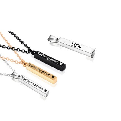 The Stainless Steel Wishing Post Pendant Necklace