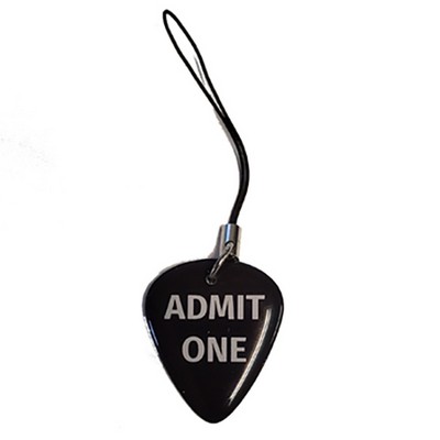 Novelty Guitar Pick Single Sided with Black String
