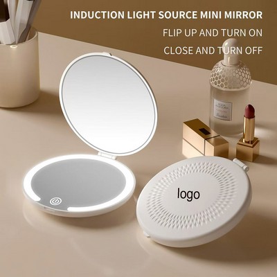 Travel Makeup Mirror with Rechargeable Lights