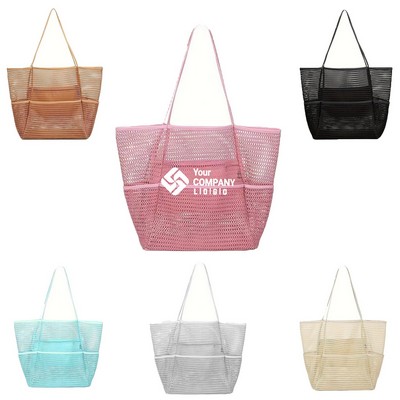 Oversized Mesh Beach Tote – Spacious & Sand-Friendly