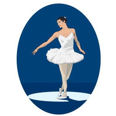 Ballerina Maxi Magnet (3 Square Inch)