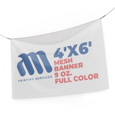 Mesh Banner 4'x6' 9 Oz. Full Color Banner