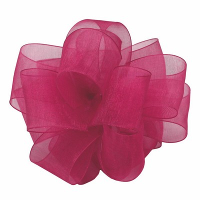 Small Red Coral Simply Sheer Asiana Ribbon