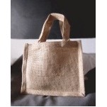 7" Burlap Jute Tote