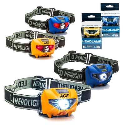 4 Stage Switch 3 Watt Energy Efficient COB LED Head Lamp