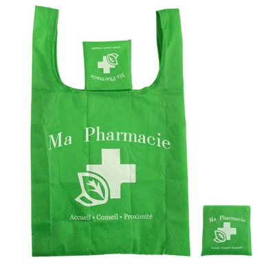 Fold-in Pouch Recycling Shopping Vest Tote Bag