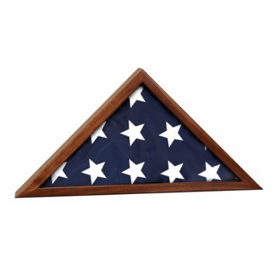 25 1/2" x 12 3/4" Genuine Walnut Flag Display Case