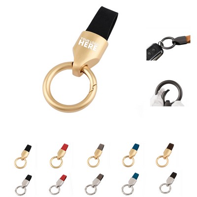 Leather Car Keychain