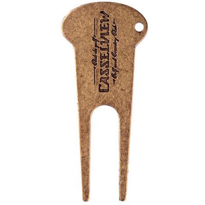 Metal Divot Tool With Mushroom Top - Die Struck Logo