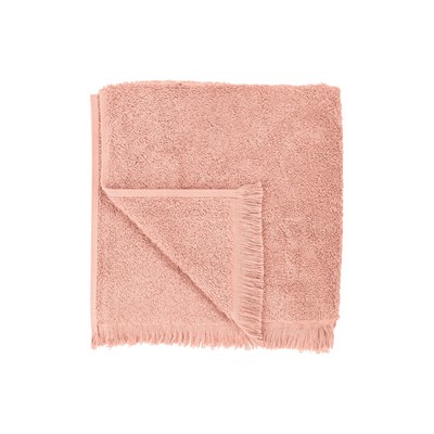 blomus FRINO Fringed Organic Cotton Terry Misty Rose Pink X-Large Hand Towel