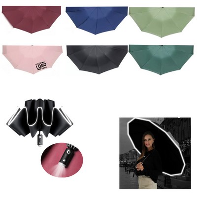 Automatic Reverse Folding LED Umbrella