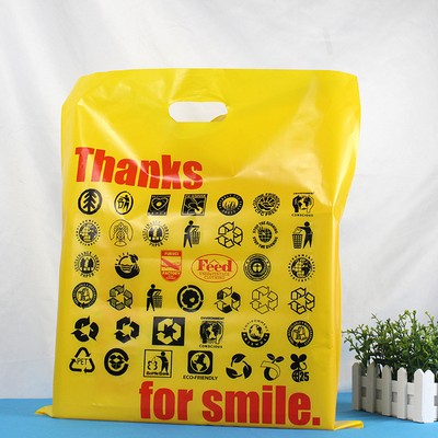 17.7"x23.6" 2.4mil Merchandise Bags with Die Cut Handles for Boutique Bag Shopping Cloth Bags