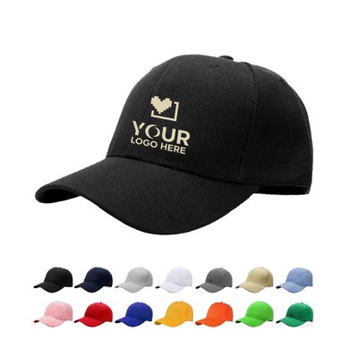6 Panel Cotton Twill Baseball Cap