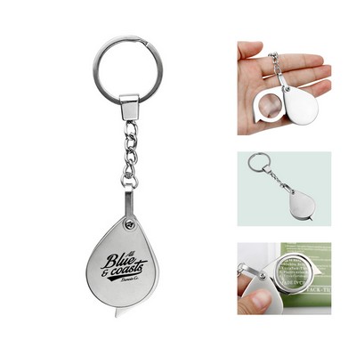 Folding Lens Key Chain Magnifier