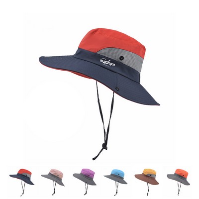Wide Brim Uv Protection Sun Bucket Hat