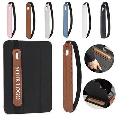 Adjustable Pen Holder for Notebook Elastic Strap Band PU Leather Pen Sleeve Pouch