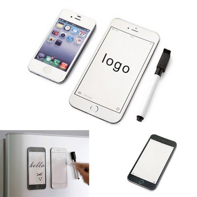 Phone-Shaped Magnetic Memo Board W/ Dry Eraser