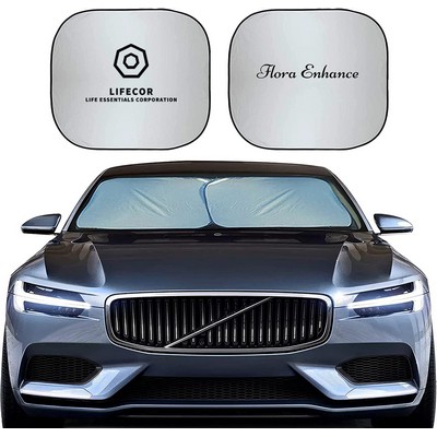 2-Piece Car Windshield Sun Shade