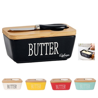 Butter Box with Knife Integrated Lid