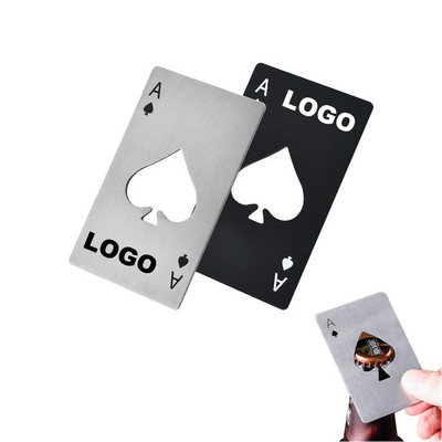 Poker Card Stainless Steel Bottle Opener