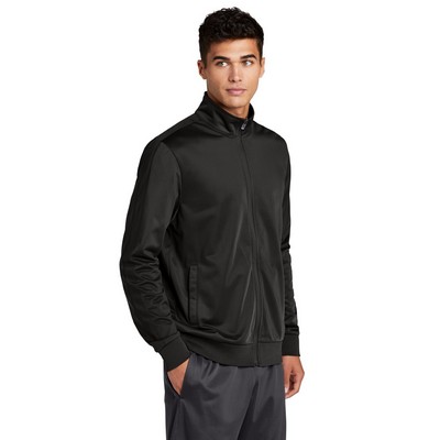 Sport-Tek Tricot Sleeve Stripe Track Jacket.