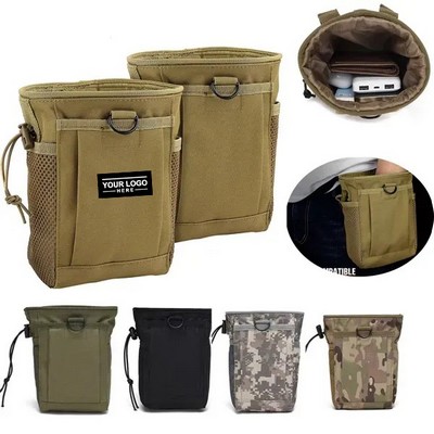 Tactical Molle Drawstring Dump Pouch for Outdoor & Military Use
