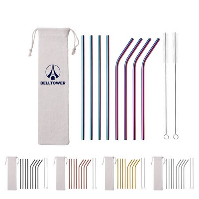 Stainless Steel Straw Set w/ Pouch