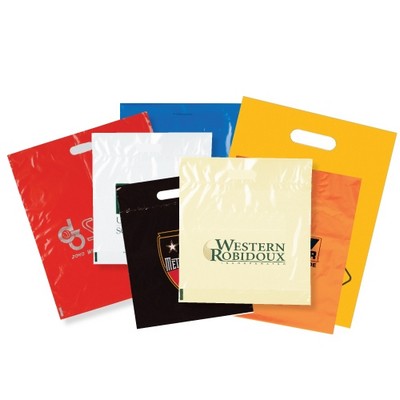 Machine Run Foldover Die Cut Handle Bags (15"x18")