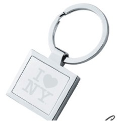 Square Frame Metal Keychains