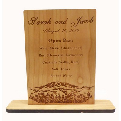 5" x 7" - Hardwood Table Sign