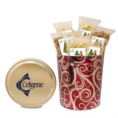 2 Gallon Tin - Classic Pkg Without Labels, Golden Swirls