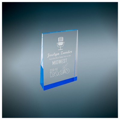 4" x 6" Blue Acrylic Wedge